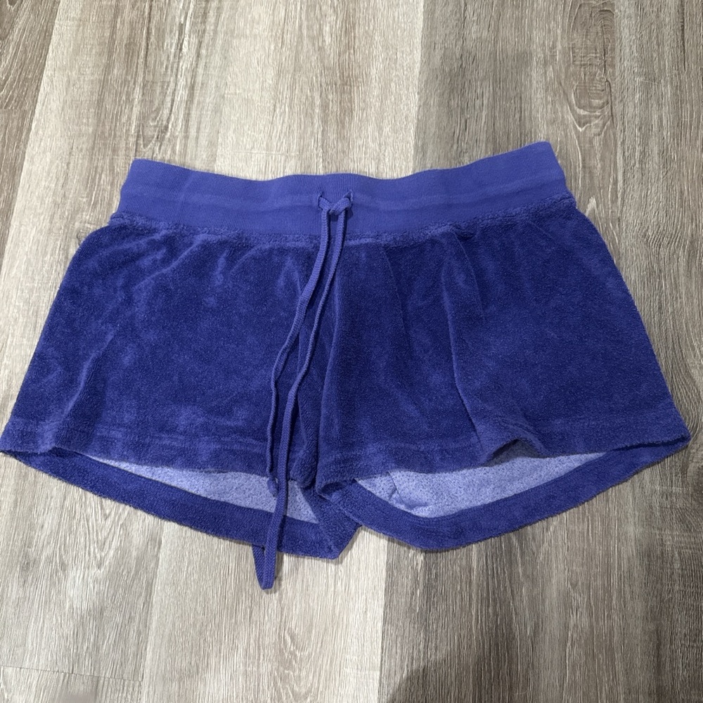 Purple Terry Cloth Shorts